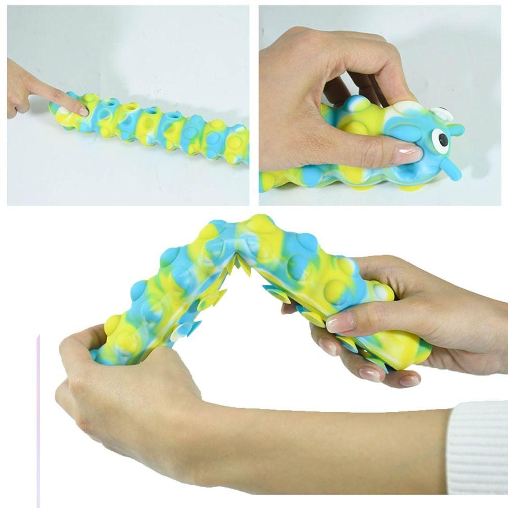 Gift Fidget Squeeze Suction Cup Toys Caterpillar Sucker Bubble Caterpillar Fidget Sucker Toys