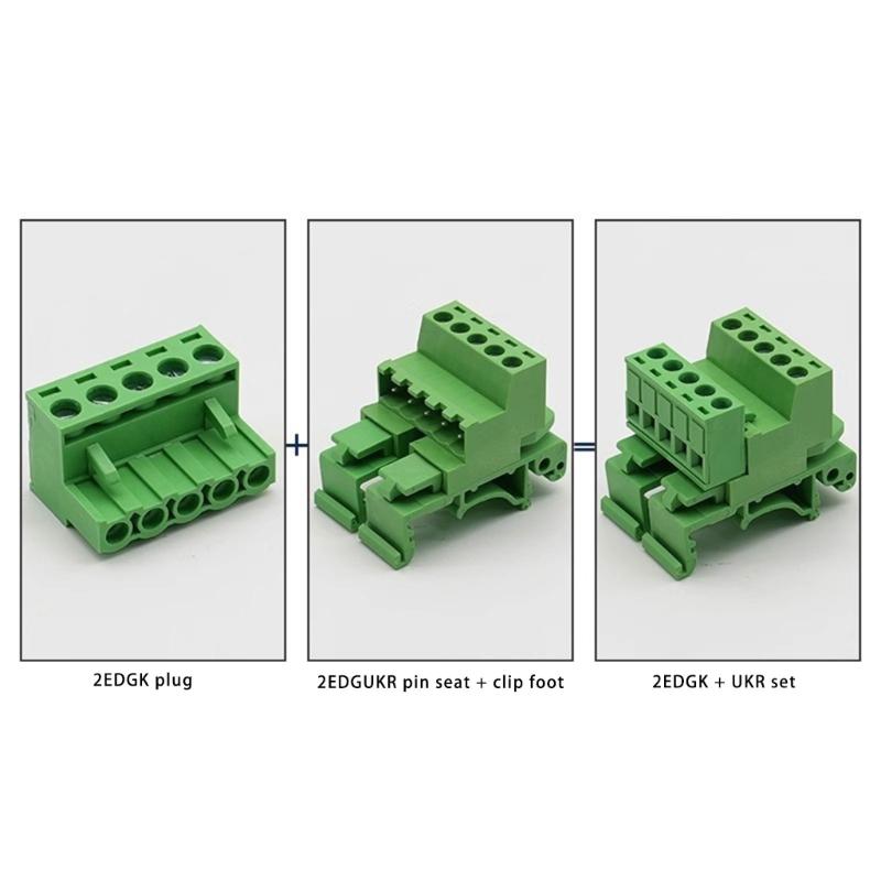 High Performances Rail Type Terminals Block 5.08mm Spacing For 10Amp 300Volt Application Screw Plug-in Connector