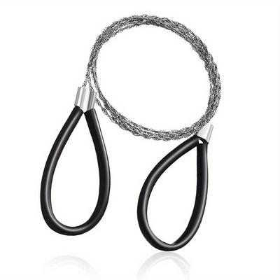 Portable Stainless Steel Wire Saw with Finger Handle Outdoor Camping Hiking Pocket Manual Cutting Chain Saws Survive Tool