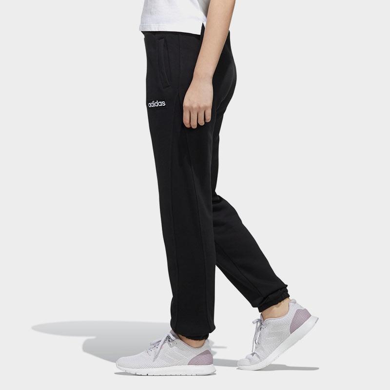 Adidas Neo Casual Knit Tapered Pants Straight Leg Sports Pants Women Pants Black EI4689