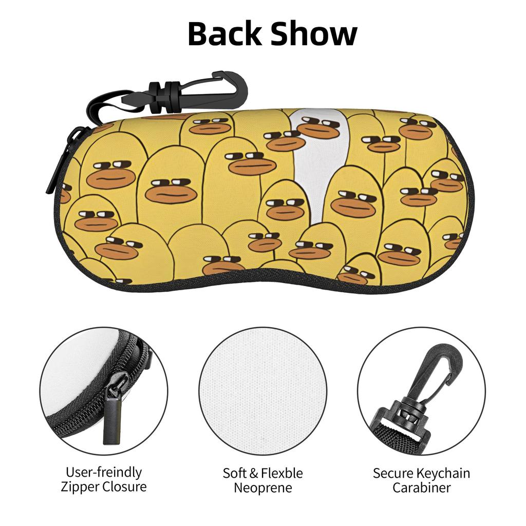 Harajuku cute cartoon yellow duck Glasses Case Printing Zipper Glasses Protector Ins Style Sunglasses Box