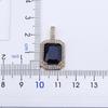 Nidin Top Quality Austrian Crystal Geometric Rectangle Pendant Necklaces For Women 5 Colors Stone Zircon Party Wedding Jewelry