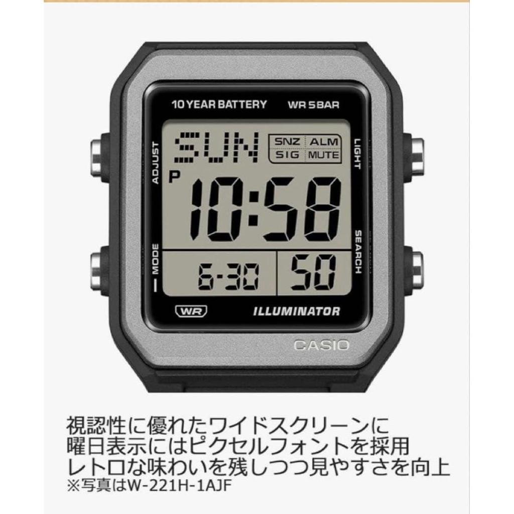 Used New and unopened CASIO W-221H-1AJF Digital Watch