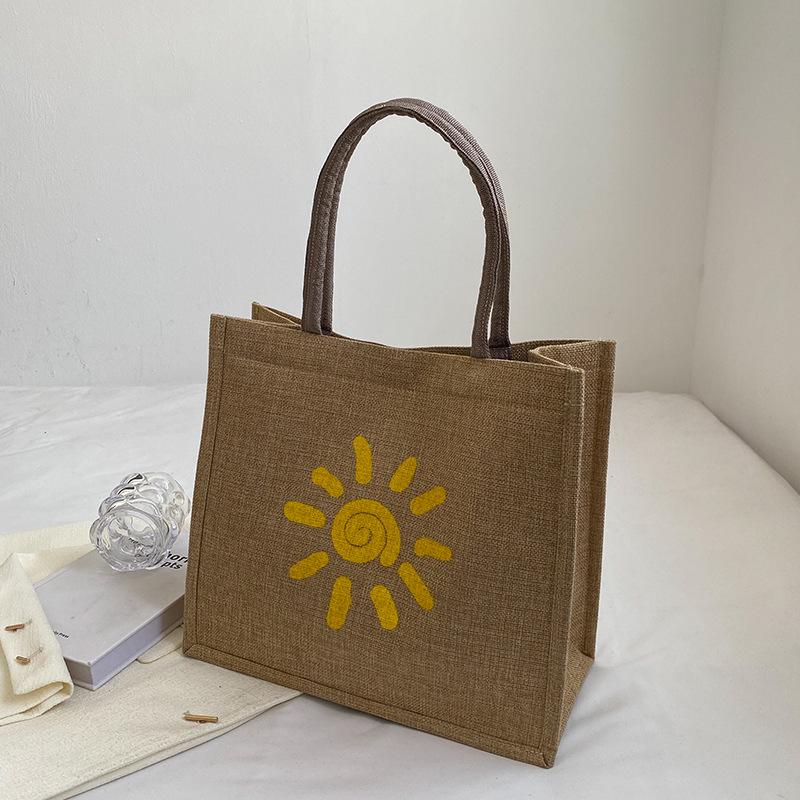 Women's Large Capacity 2024 Fashion Linen Tote Bag - Single Shoulder, Student-Friendly, In Stock