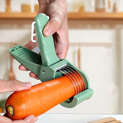 [Affetta Frutta Pro] 1 pz/set Affetta Frutta e Verdura Multifunzione Inossidabile | Affetta Frutta Pro da Cucina per Barbecue/Ristorazione Affetta Cetrioli