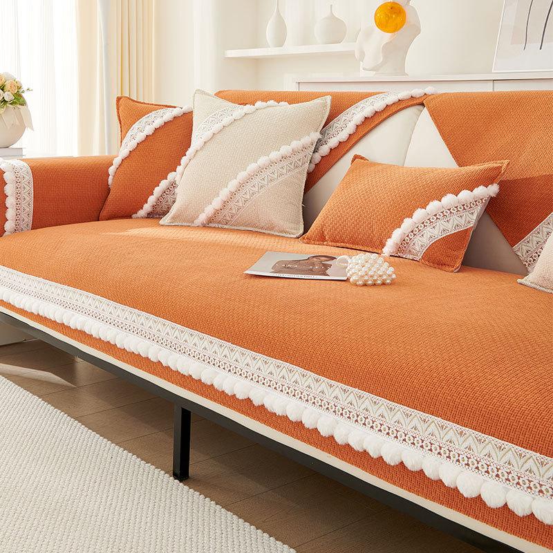 Chenille Sofa Cushion Four Seasons Universal Advanced Leather Sofa Cover Non-Slip Backrest Cover Towel Cushion