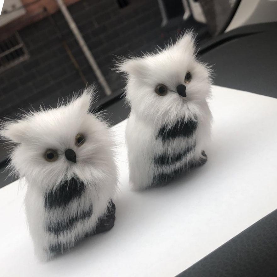 Harry Potter Owl Christmas Craft Toy: Static Fur Animal Model