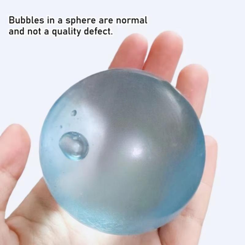 Juguete Squishy de Maltosa Azul Lindo Mochi Anti Estrés Juguete Fidget Suave Simulada Bola Azul Transparente Rebote Rápido Juguete de Descompresión