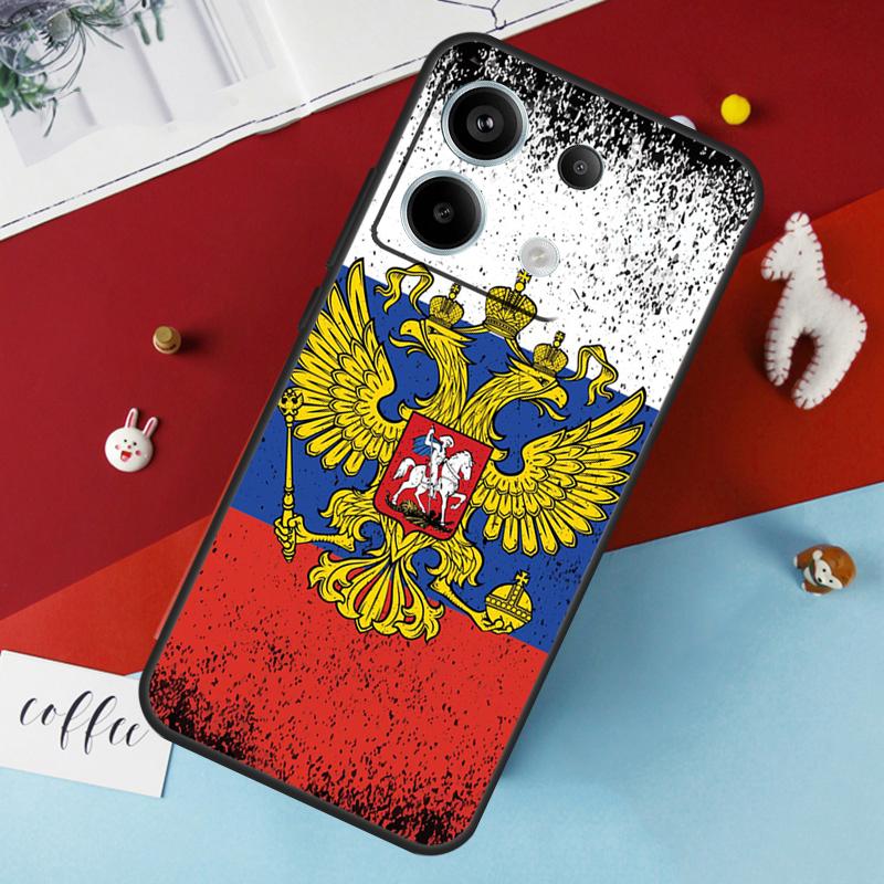 Russia Russian Flag Case For Xiaomi Redmi Note 13 Pro 14 12 11 10 15 Pro Plus Redmi 10C 12C 13C 14C 15C 15 Cover