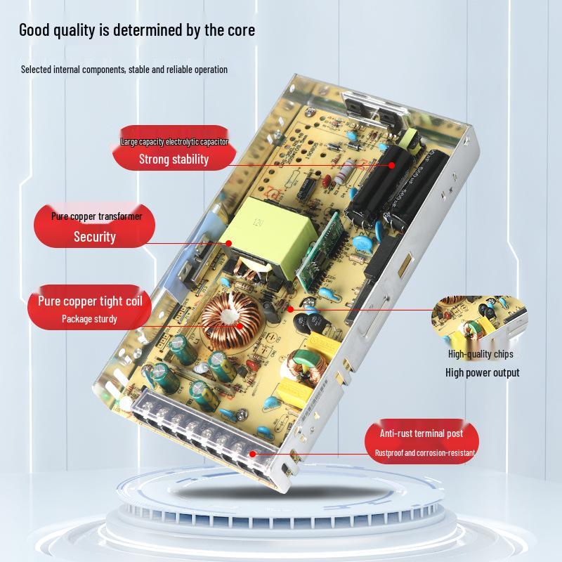 Ultra-Thin Silent LED Switching Power Supply 220V To 5V-48V, 35W-600W