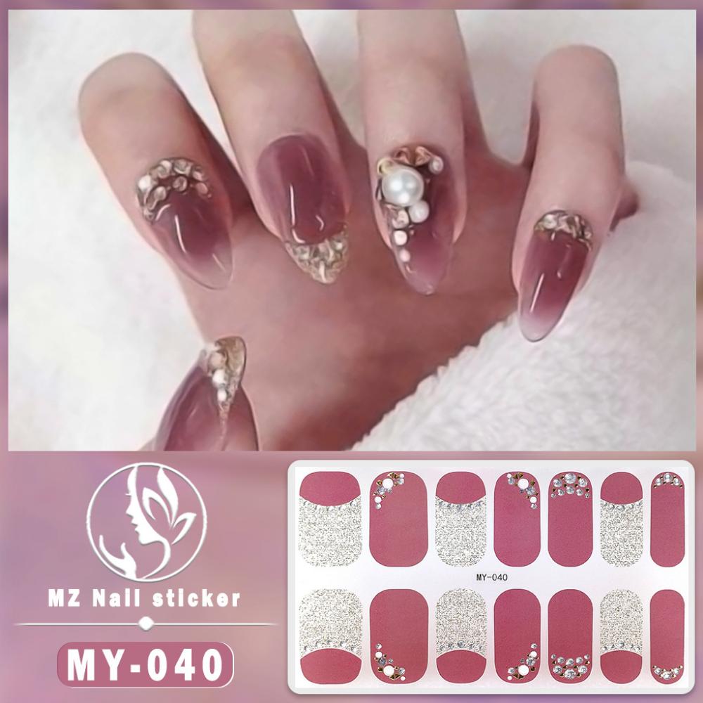 Dreidimensionaler wasserdichter No-Bake Gel-Nagellack-Film Vollsticker Imitations-Diamant-Nagelfilm-Papier Nagelfilm-Papier