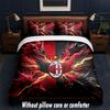 AC Milan Design Bed Bedding Set 1 Duvet Cover + 2 Pillowcases Soft Breathable Household Bed Linens