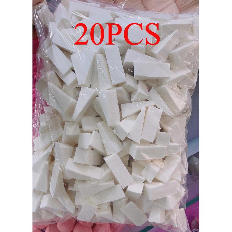 20/50Pcs White Triangle Soft Sponge Nail Brush Gradient Effect Painting Gel Halo Dyeing Tool Brush DIY Manicure Makeup Sponge&Q9