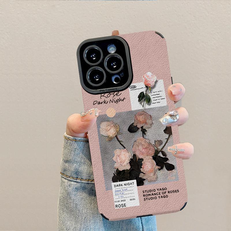 

Белая роза для iPhone 17 Простой чехол для телефона 16PRO/15 для Apple 14 Promax Новый 13 For Apple 6