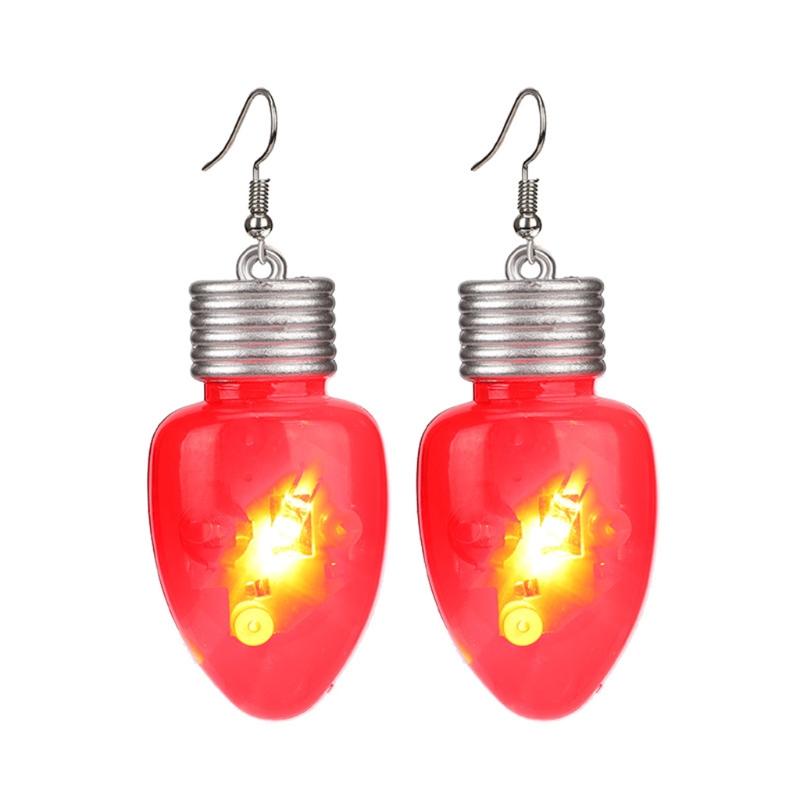 Christmas Party Earrings LED Lights Christmas Tree Glowing Dangler Glow in the Dark Snow Eardrop Easter Present Gift