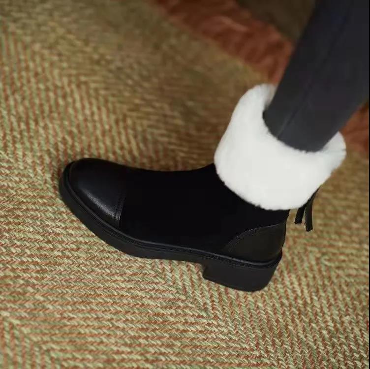 Buy Snow Boots Female One Piece Of Fur Fashion Thick Bottom Winter Plus Fleece Thicken At Affordable Prices Free Shipping Real Reviews With Photos Joom