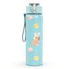 1PC Cute Bear Baby Shower Doodle Pattern 750ml Color Plastic Sports Water Bottle Leakproof Flip Straw Lid Suitable for Sports Office Home Use