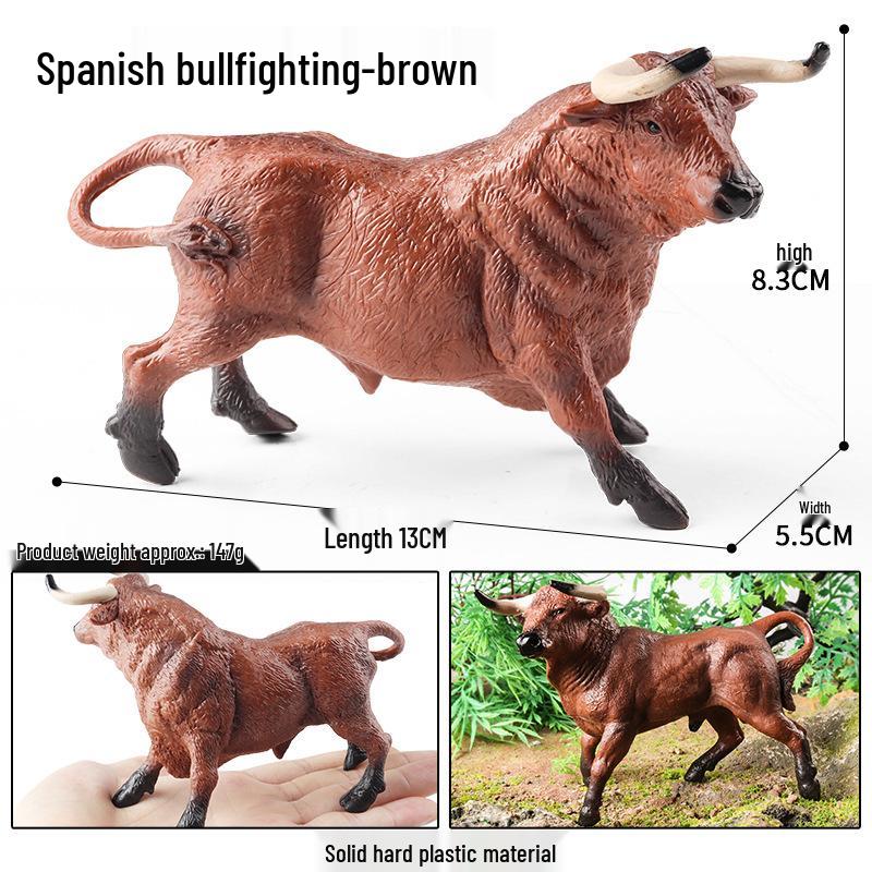 Realistic Farm Animal Model Set: Dairy Cow, Simmental Bull, Yellow Cattle, Fighting Bull, Water Buffalo, Yak