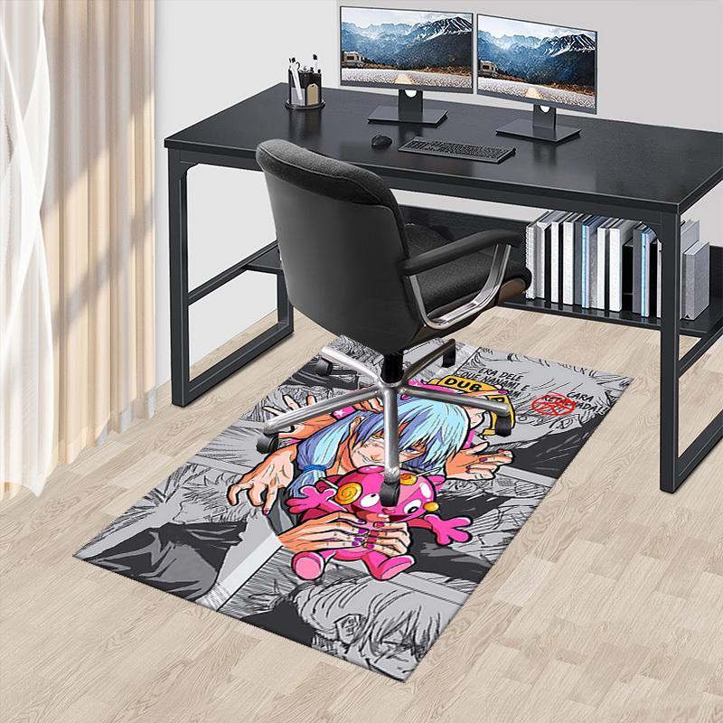 

1pc Anime Cartoon Design Chair Mat - DUB PT BR - Office Desk Rug for Home Decor, Gaming Room, Bedroom, Living Room - Non-Slip Carpet Suitable for All 60cm by 90cm