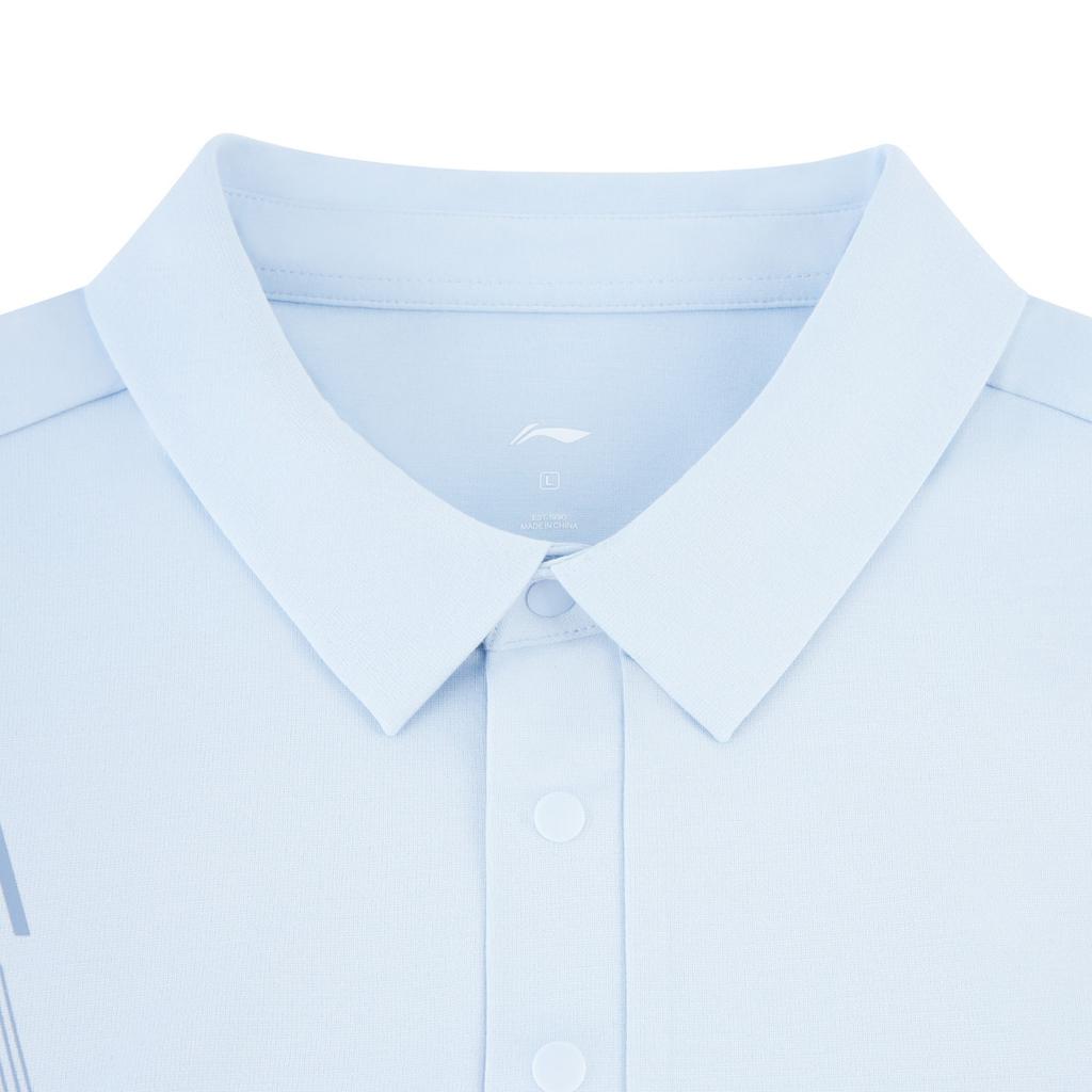 Li Ning Fashionable Breathable Polo Shirt Women Tops Cloud-Blue APLW248-9