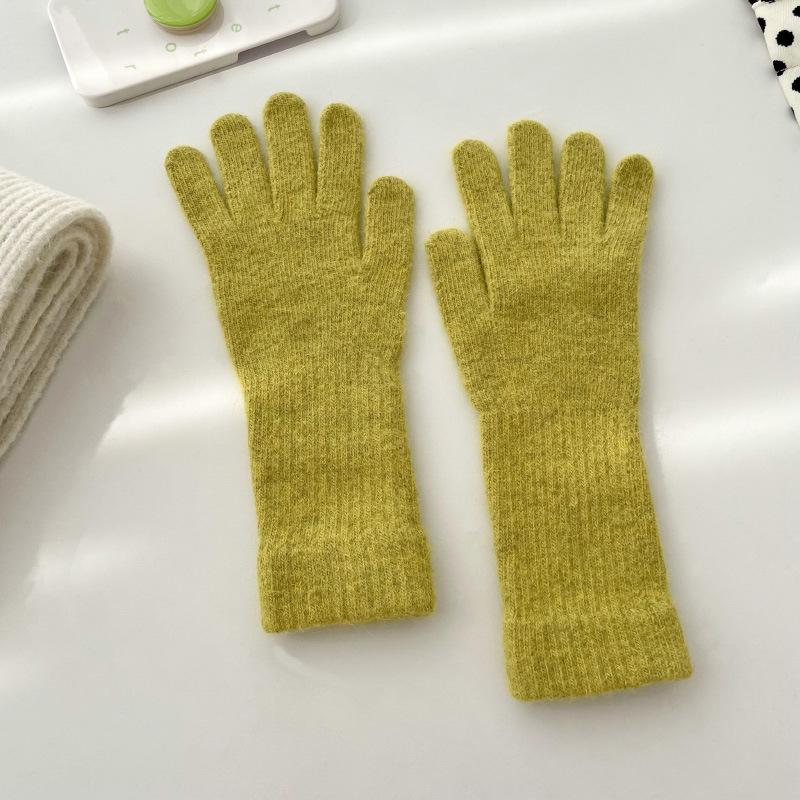 2022 mănuși coreene mai lungi femei iarnă iepure tricotate mănuși pentru degete mănuși groase și calde de Crăciun