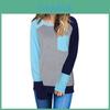 Autumn Womens Tops With Round Collar And Long Sleeves In Vibrant Colors