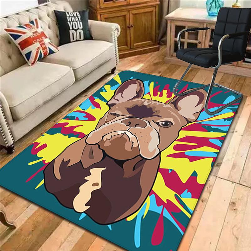 French Bulldog Rug Floor Mat for Living Room or Bedroom Soft and Comfortable Carpet a Gift for Birthday and Holiday.MFF0918610