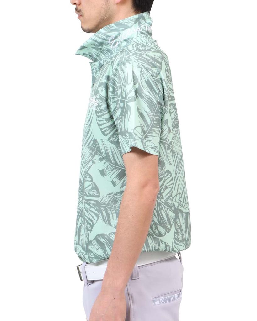 Gatcha Golf Polo DRY Leaf XL Shirt, Print, 222GG1203, Green,