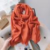 Cotton And Linen Scarf Women'S Literary And Artistic Long Solid Color Shawl Thin Versatile Neck Protection Silk Scarf Air Conditioner Outside The Room