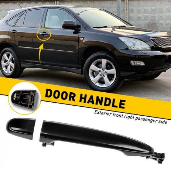 Exterior Door Handle For 07-11 Toyota Camry 05-12 Tacoma Front LH Black Durable