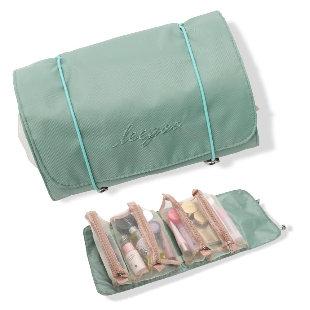 

Large Capacity Makeup Travel Pouch by Models and Beauty Japanese Hanging Cosmetic Storage Bag Pouch, [Supervised Experts] [Trusted Brand] Waterproof, зелёный