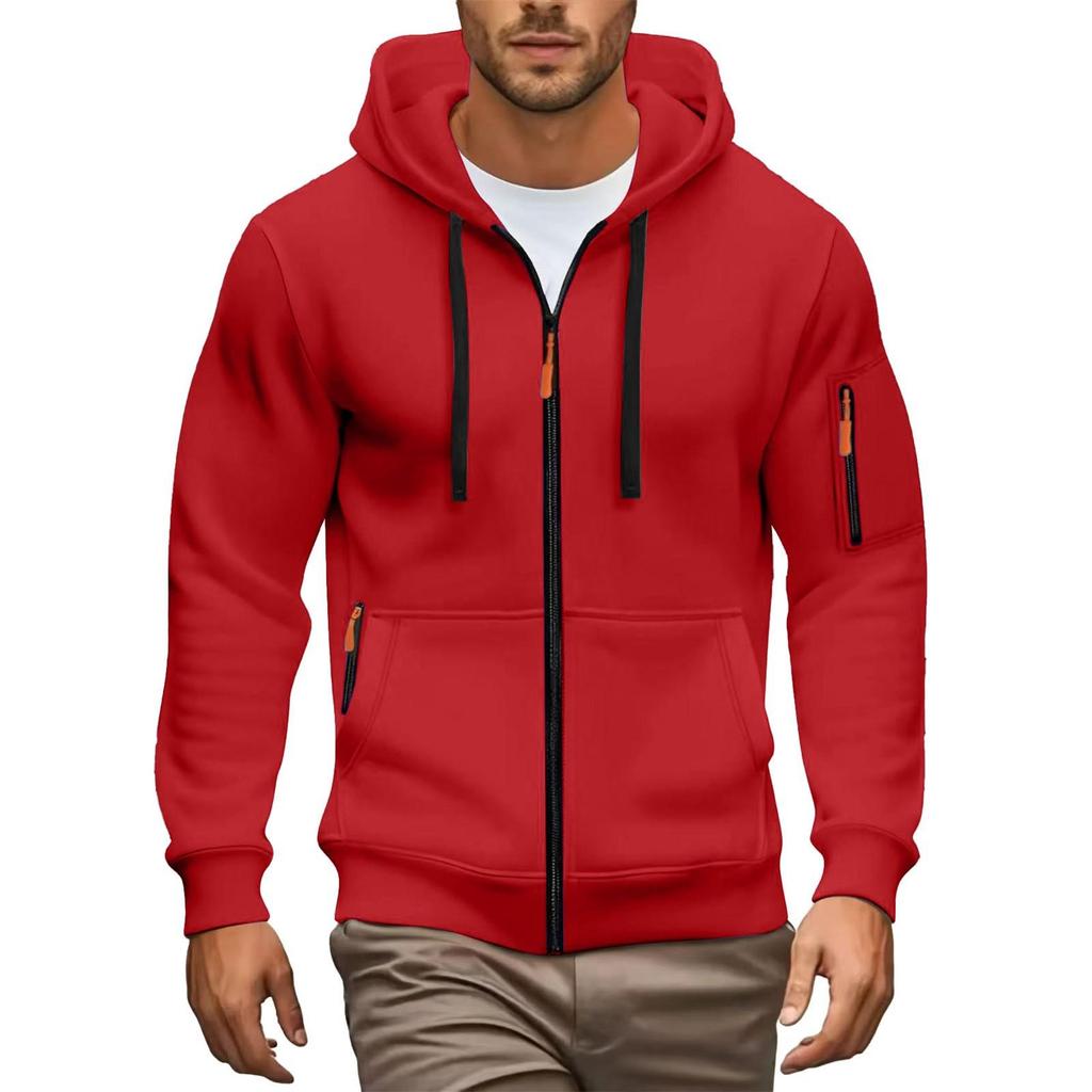2025 European Men's Autumn/Winter Zip Hoodie Sweatshirt - Casual Sports Jacket