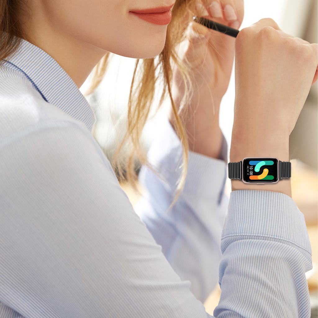 For Samsung Galaxy Fit3 SM-R390 Stainless Steel Watch Band Electroplating Color Wrist Strap