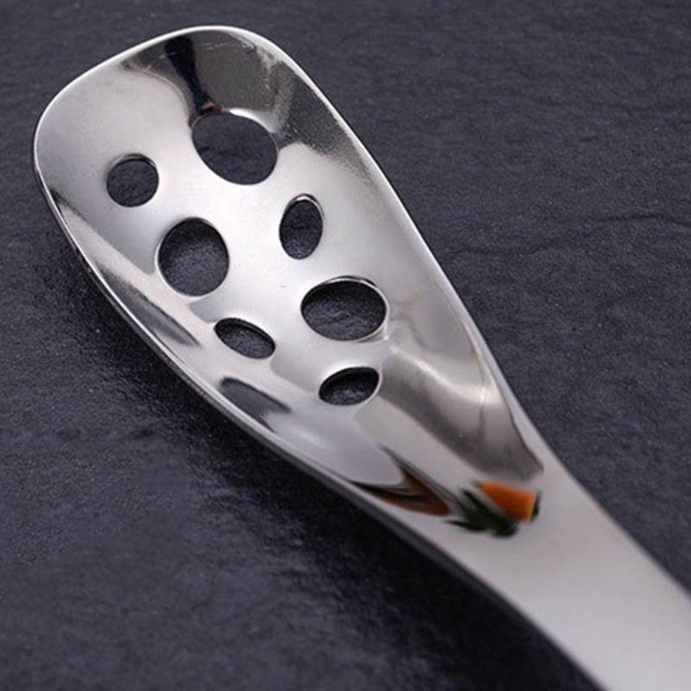 Silver Soup Spoon Stainless Steel Colander Dinnerware Slotted Spoon Ice Cream