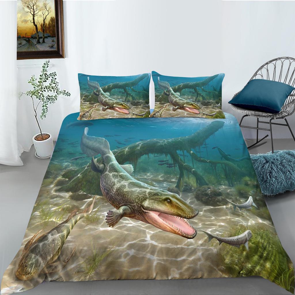 Dinosaur 3D Digital Printed Bedding Two-Piece Set Polyester