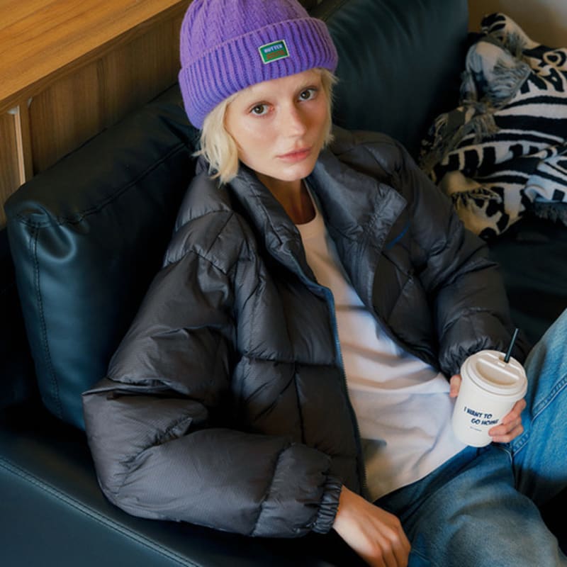 

GREENBUTTER Merino Wool Raccoon Beanie (Purple) FREE