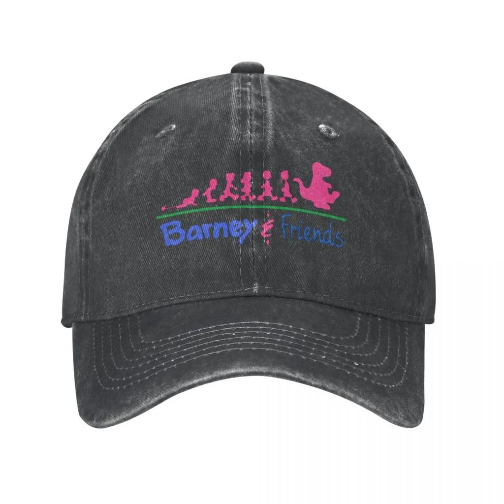 Vintage Washed Cotton Barney Friends Dinosaur Cartoon Baseball Cap Homme Adjustable Cowboy Hat Dinosaurs Casquette