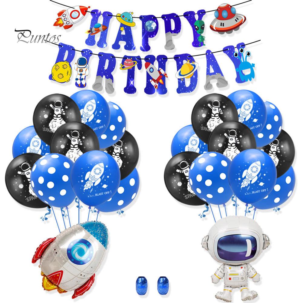 

Puntos Party 20/22 шт. латексные детские космические астронавты набор воздушных шаров в горошек, декор на день рождения 14#^