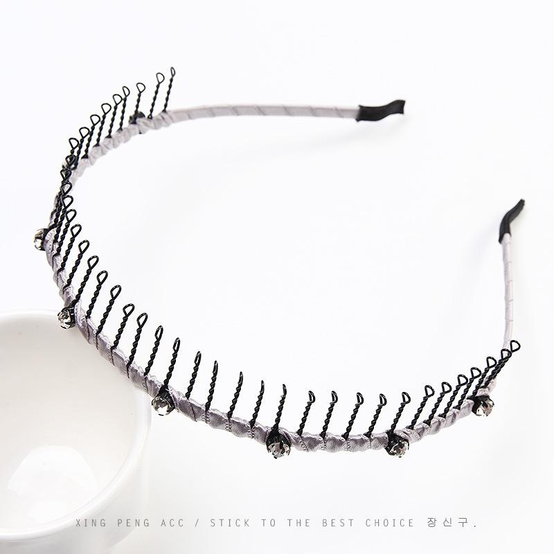 Korean Long-toothed Non-slip Headband with Comb Headdress Simple Headband with Teeth Hairpin Makeup Face Wash Headband