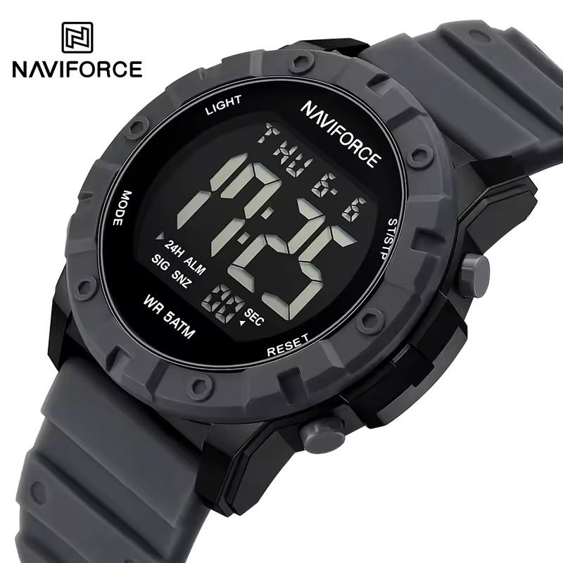 NAVIFORCE 7110 Top Brand Men's Watch Silicone Strap Fashion Sport Casual Wristwatch Luxury Chronograph Watches Male Relojes