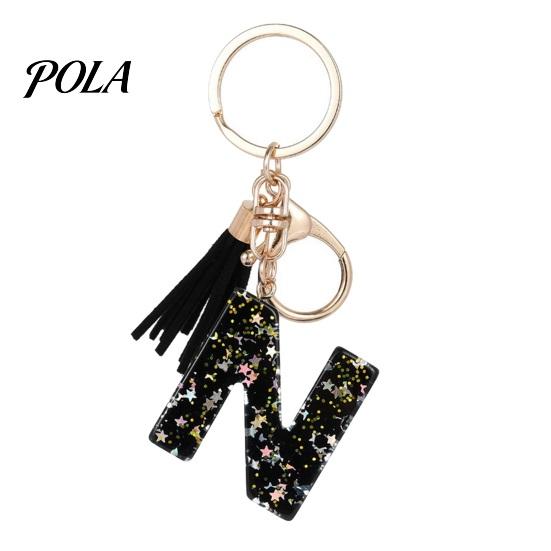 Portable Keychain Pendant Pendant, Sequins Star Letter A-Z Charm with Tassel, Key Chain Alphabet Initial Metal Keyring for Handbag Backpack