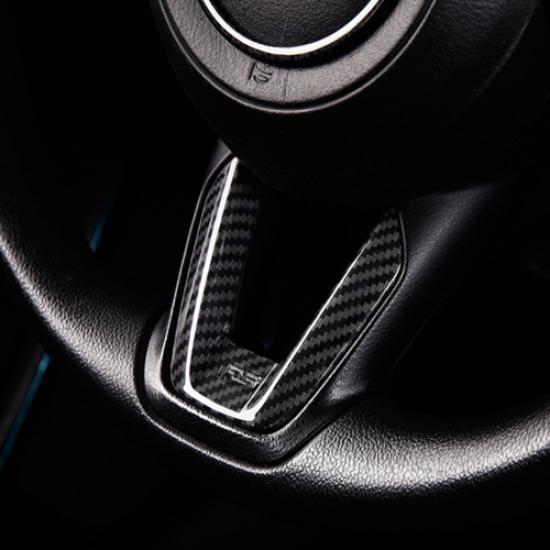 Carbon Fiber Car Steering Wheel Decor Cover Trim For Mazda 6 Atenza 2018-2022