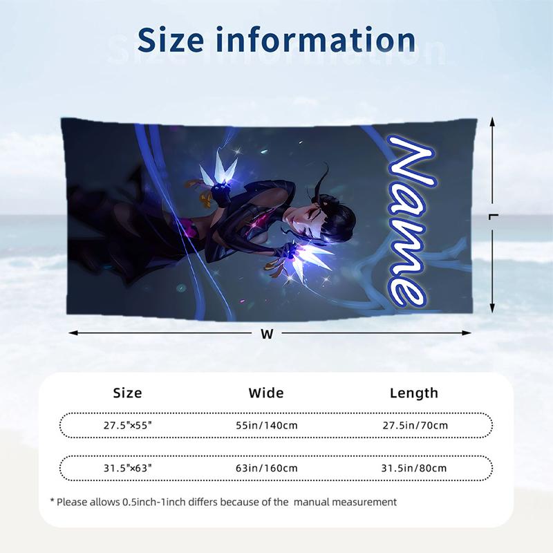 zoey Custom Name Printed Beach Towel Personalized Soft Towel For Swimming Beach Travel