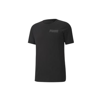 Modernes Sportliches Freizeit-T-Shirt für Herren mit Rundhalsausschnitt und kurzen Ärmeln, Schwarz 585236-01