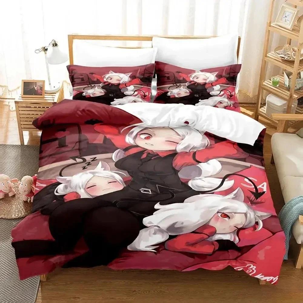 Anime Game Helltaker Bedding Set Single Twin Double Queen King Cal King Size Bed Linen Set