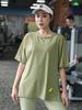 Plus Size Women's Quick-Dry Yoga T-Shirt - Short Sleeve, Loose Fit, 200 Jin, Summer Activewear