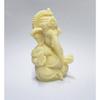 3D Ivory Ganesh Idol for Car Dashboard Small Ganesha Murti Ganpati Idol for Home Decor Puja Lord Ganesh Statue Gift