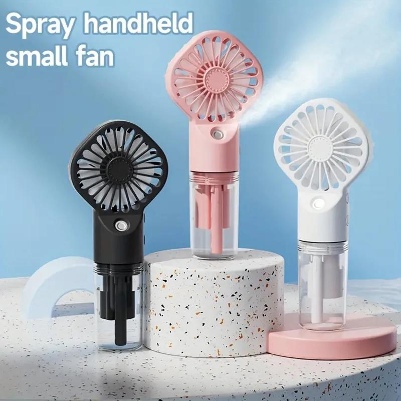 Handheld Mini Fan Air Conditioner USB Rechargeable Portable Mist Cooler Cooling Spray Humidifier Fan for Home/Office/Dorm