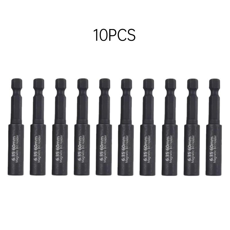 

10pcs 1/4Inch Head Extension Rod Magnetic Screwdriver Transfer Extension Rod 60mm For Drill Screwdriver Batch Head