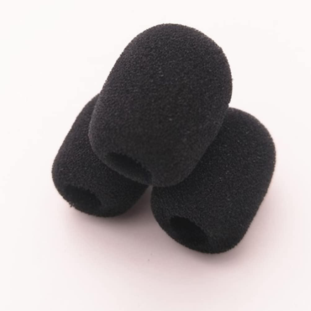 Microphone Cover 40PCS Microphone Sponge Lapel Microphone Sponge Windshield Microphone Headset Thick Washable Inner Diameter 40pcs Black Diameter